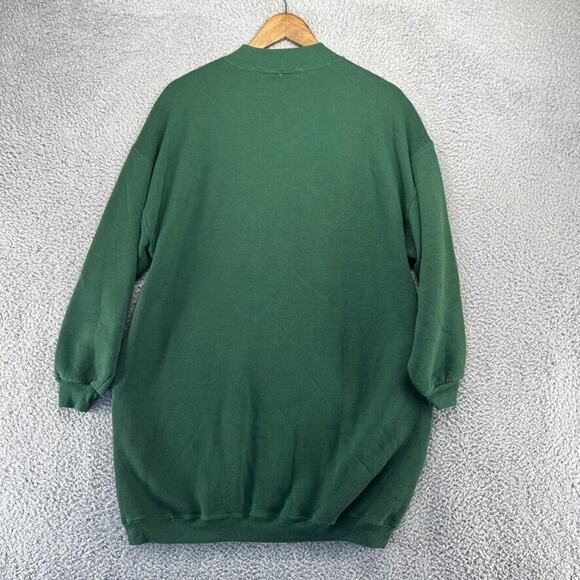 Vintage Blank Sweatshirt Women's Large / XL Green USA Made Streetwear USA 90s - Picture 10 of 12